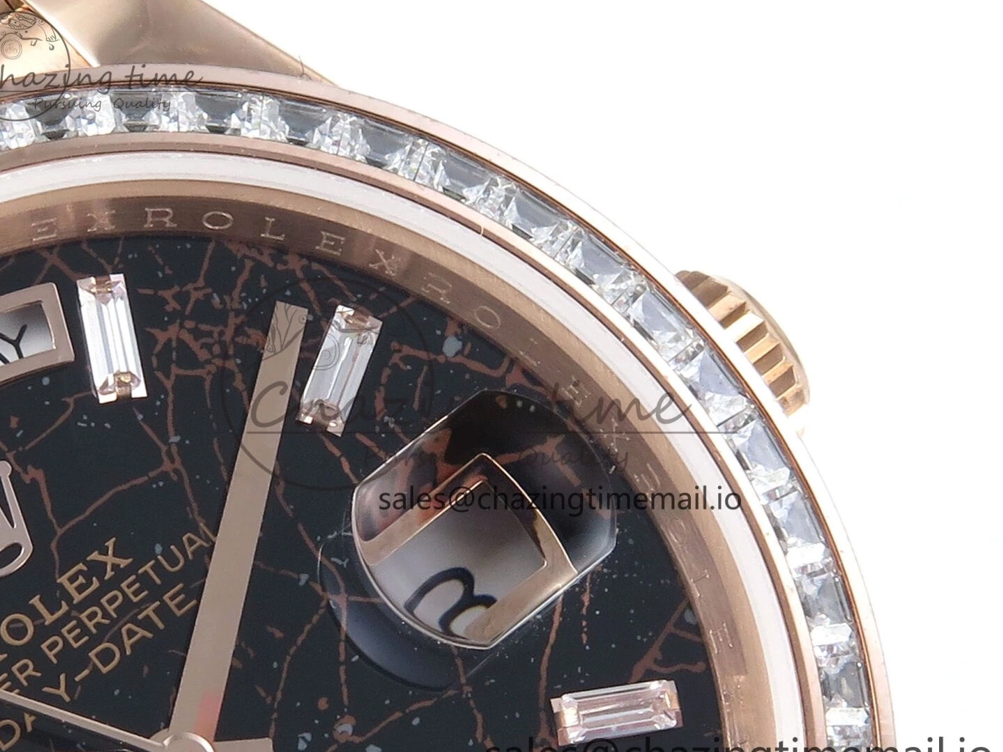 V5 DayDate Slate QF 40 Diamonds Eisenkiesel Weight) 1:1 Bracelet President Dial Bezel Edition on (Gain RG A2836 Best 0205